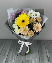 Букет цветов из:  Розы, Герберы и Хризантемы #REPLACE_PRED# Дальнегорске