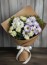 Букет цветов из:  Хризантемы и Розы #REPLACE_PRED# Дальнегорске