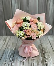 Букет цветов из:  Гвоздики, Розы и Хризантемы в Дальнегорске