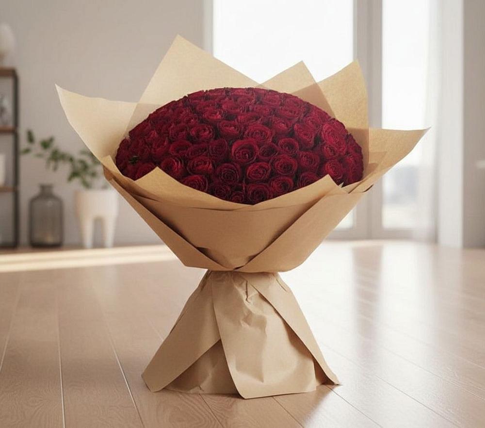 Букет 101 Красная роза в Дальнегорске