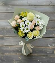 Букет цветов из:  Альстромерии, Розы и Хризантемы #REPLACE_PRED# Дальнегорске