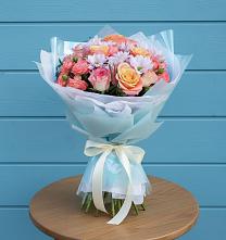 Букет цветов из:  Хризантемы и Розы #REPLACE_PRED# Дальнегорске